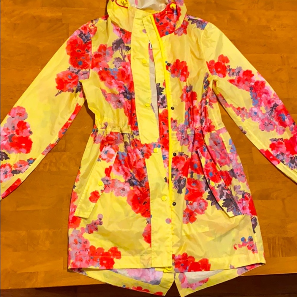 Joules Yellow Floral Raincoat